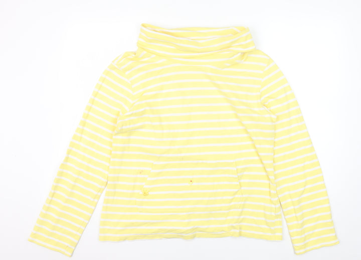Mountain Warehouse Women's Yellow Striped Cowl Neck Sweatshirt