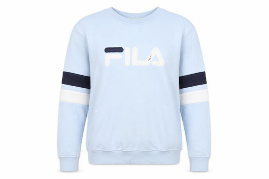 Front view of Fila unisex blue pullover sweatshirt, size 12