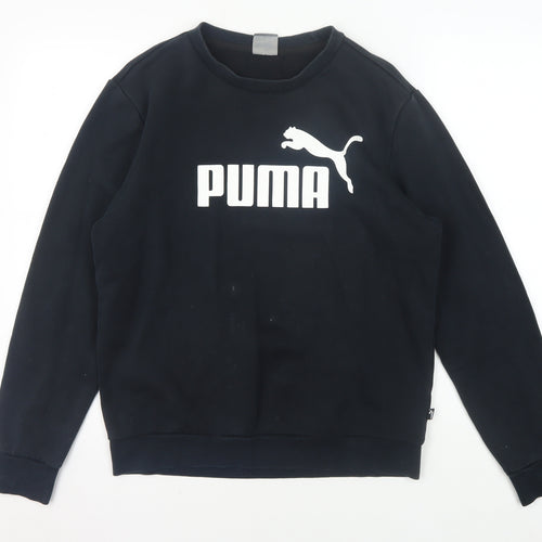 Puma Men's Black Pullover Sweatshirt S with Logo