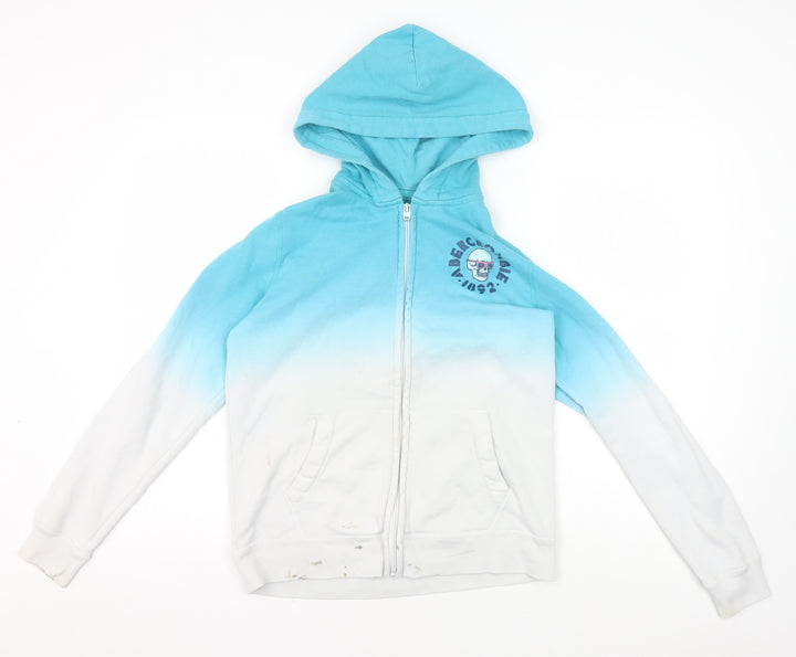 Abercrombie Kids Girls Blue Graphic Full Zip Hoodie 14-15