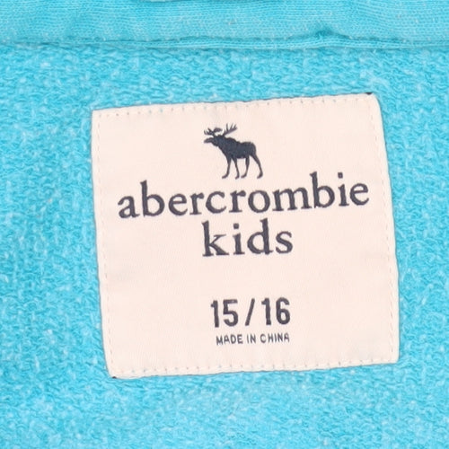 Abercrombie Kids Girls Blue Graphic Full Zip Hoodie 14-15
