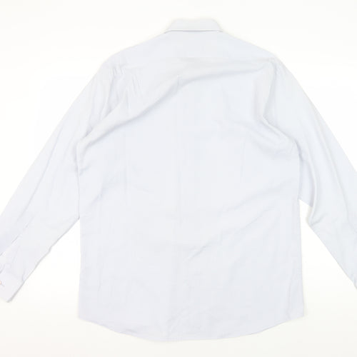 Van Heusen Men's White Long Sleeve Button-Up Shirt