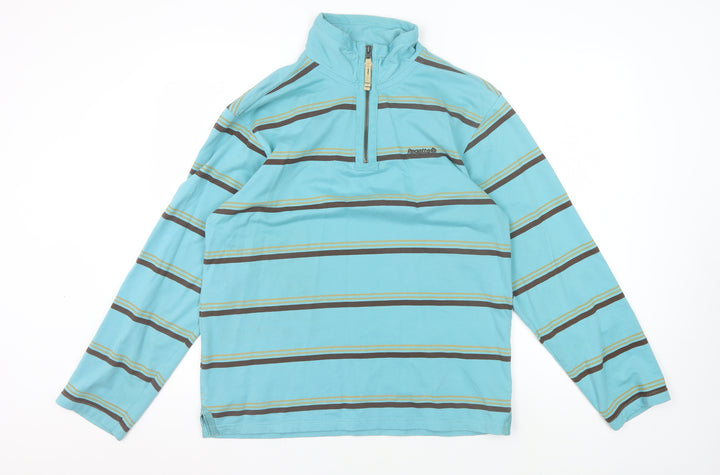 Regatta Men's Blue Striped Pullover Sweatshirt M