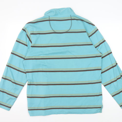 Regatta Men's Blue Striped Pullover Sweatshirt M