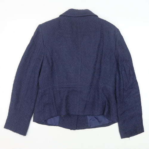Viyella Women's Blue Bouclé Blazer Size 12