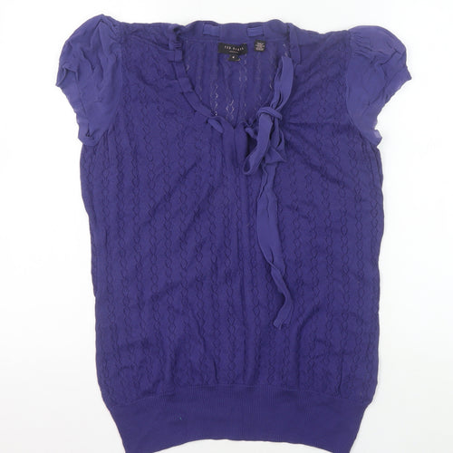 Ted Baker Women's Purple Lace Top Size 14