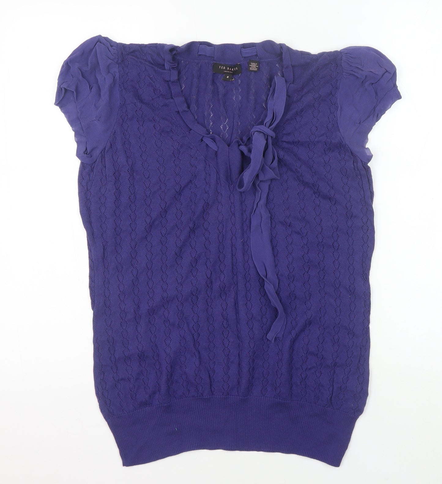 Ted Baker Women's Purple Lace Top Size 14