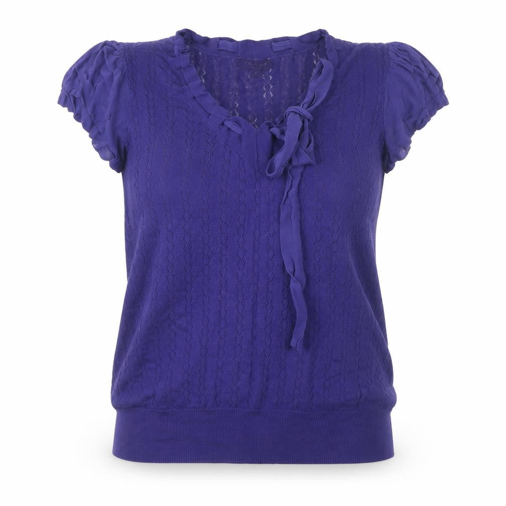 Front view of Ted Baker Women's Purple Lace Top, size 14