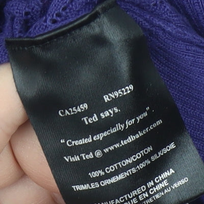 Ted Baker Women's Purple Lace Top Size 14