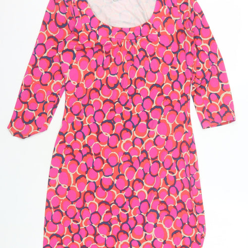 Boden Women's Multicoloured Dress, Size 4, Geometric Pattern