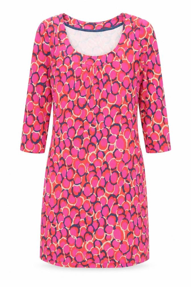 Front view of Boden Women's Multicoloured Dress, size 4, Geometric Pattern