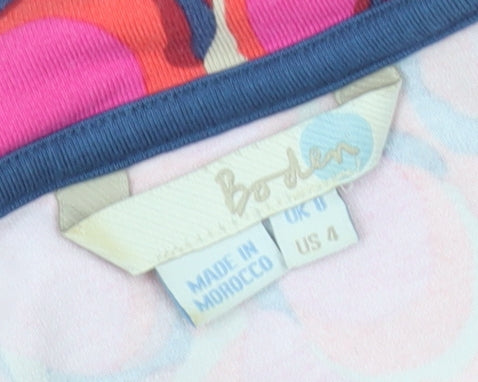 Boden Women's Multicoloured Dress, Size 4, Geometric Pattern