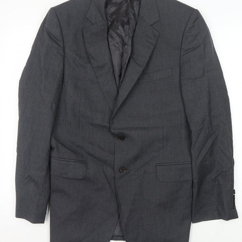 Jaeger Men's Grey Striped Blazer, 40 Regular Fit