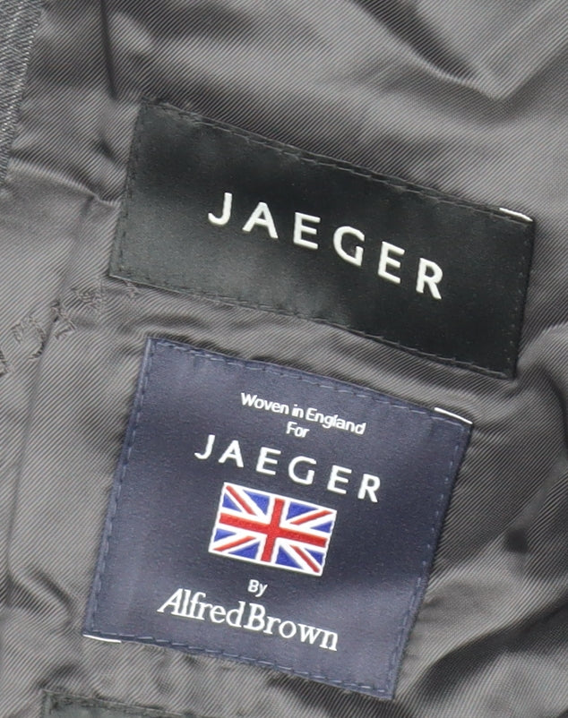 Jaeger Men's Grey Striped Blazer, 40 Regular Fit