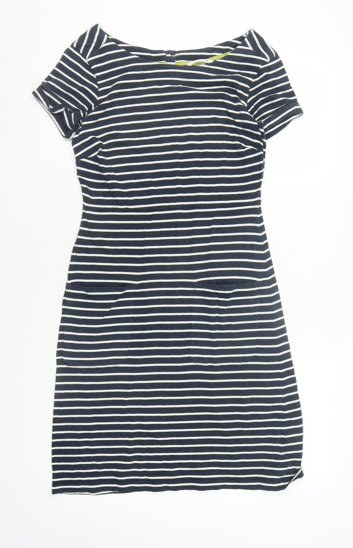 White Stuff Women's Black Striped Dress Size 8