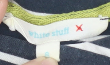 White Stuff Women's Black Striped Dress Size 8