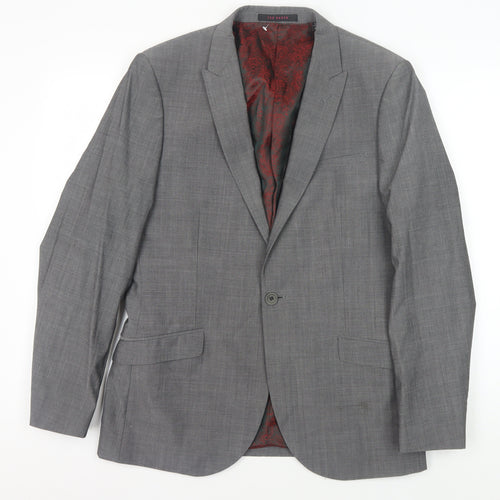 Ted Baker Men's Grey Suit Jacket 40S Business Style