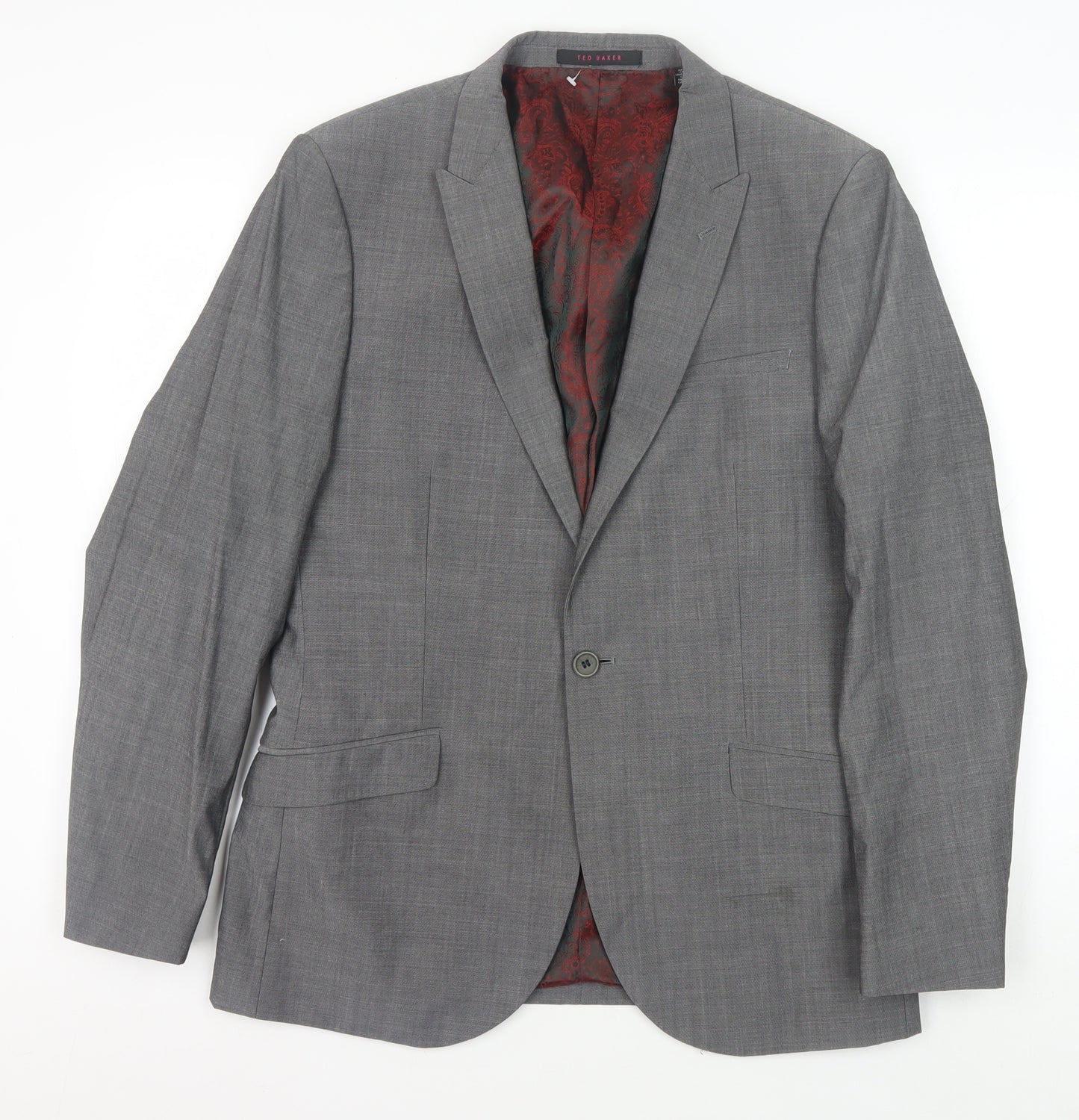 Ted Baker Men's Grey Suit Jacket 40S Business Style