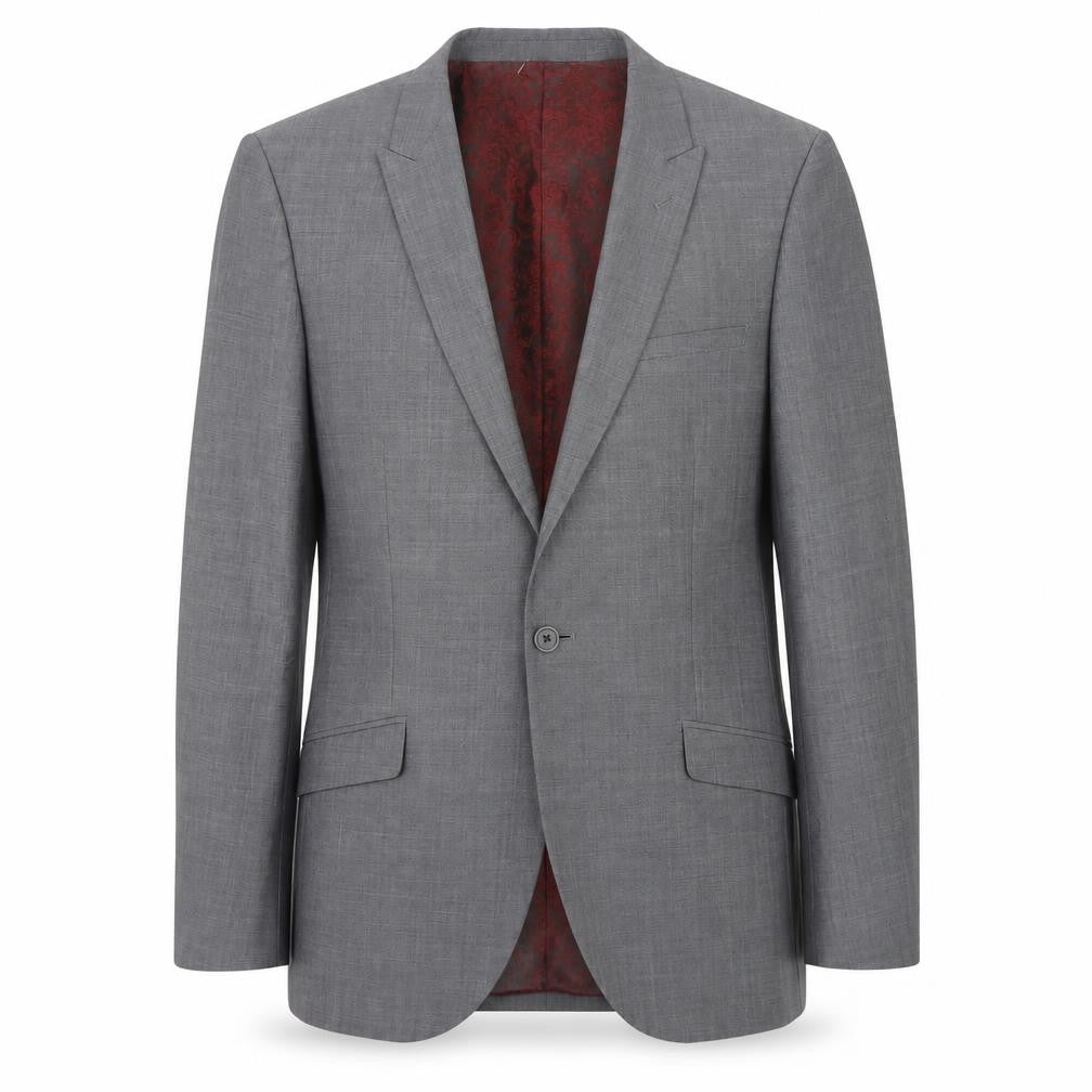 Front view of Ted Baker Men's Grey Suit Jacket 40S Business Style