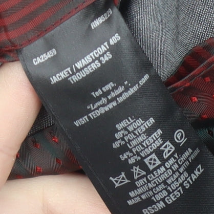 Ted Baker Men's Grey Suit Jacket 40S Business Style