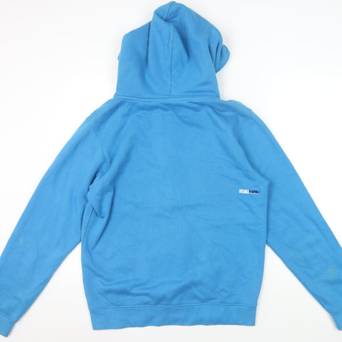 Animal Men's Blue Full Zip Hoodie M, Logo, Pockets