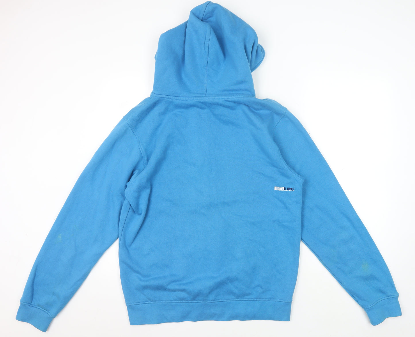 Animal Men's Blue Full Zip Hoodie M, Logo, Pockets