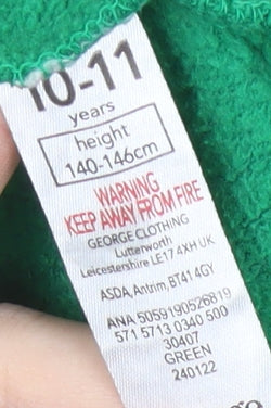 Minecraft Boys Green Hoodie 10-11 Years Graphic Pullover