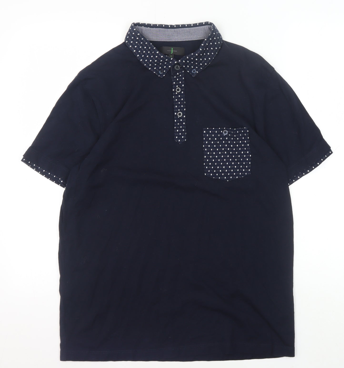Jasper Conran Men's Black Polo, Medium, Cotton, Casual