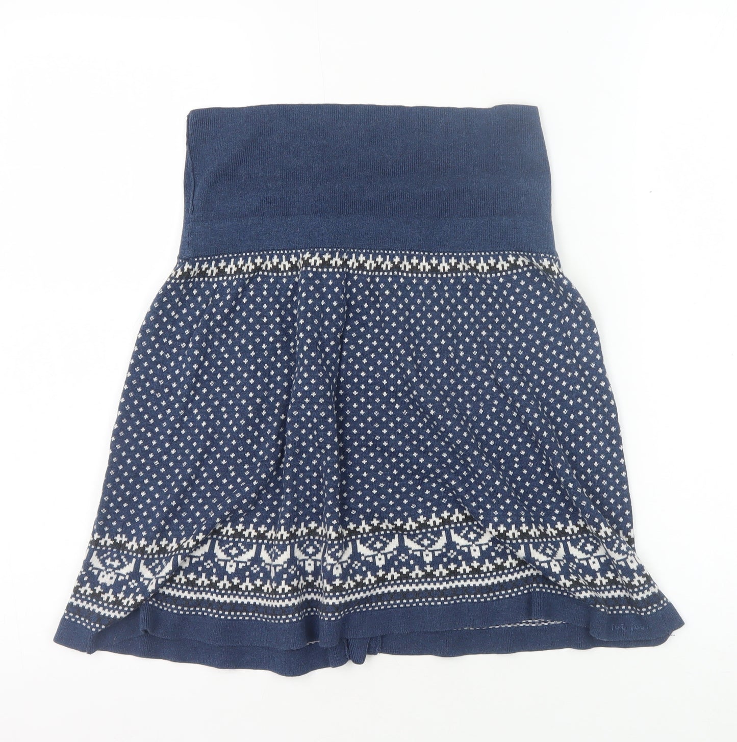 Fat Face Women's Blue Geometric Skirt Size 10