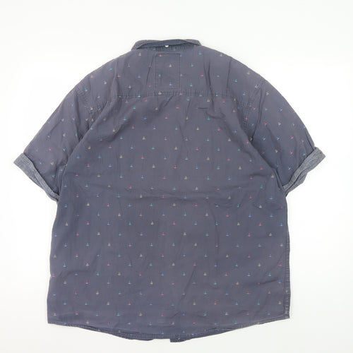 Tokyo Laundry Men's XL Blue Graphic Print Shirt