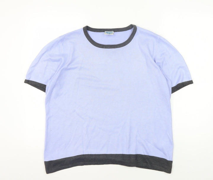 Eastex Women's Blue Ringer T-Shirt, Size 18