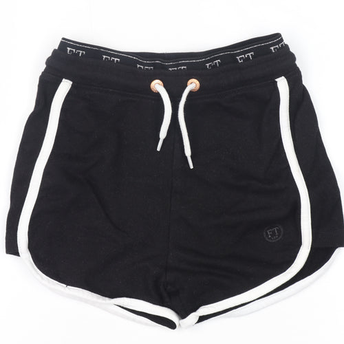 Firetrap Girls' Black Athletic Shorts 7-8 Years
