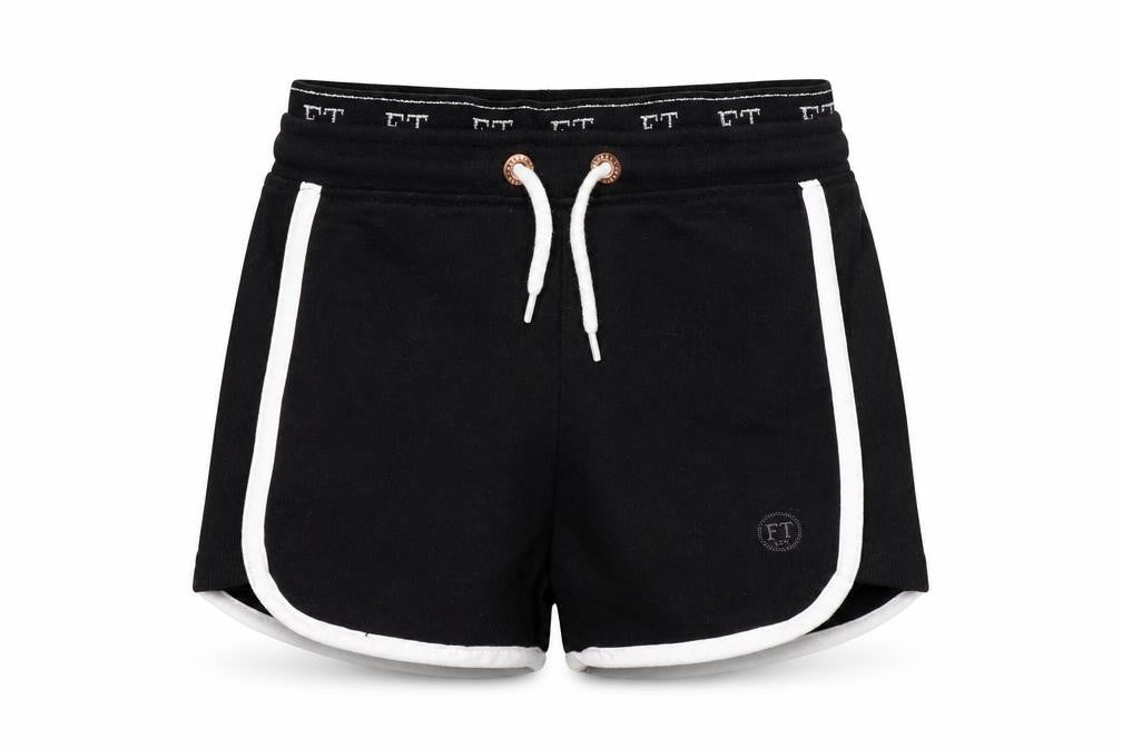Front view of Firetrap girls’' black athletic shorts 7-8 years