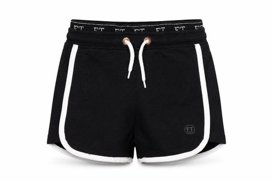 Front view of Firetrap girls’' black athletic shorts 7-8 years