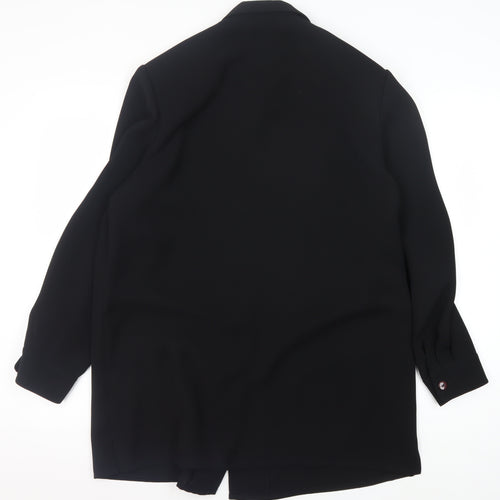 Viyella Women's Black Jacket Size 14 Button Casual