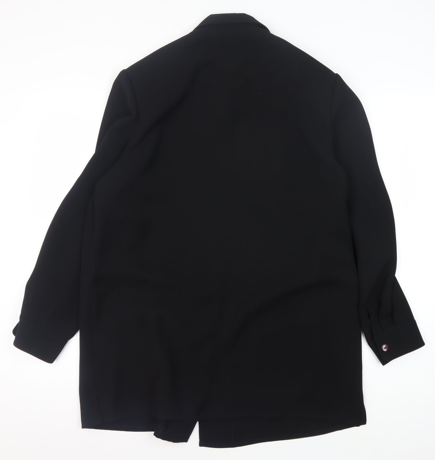 Viyella Women's Black Jacket Size 14 Button Casual