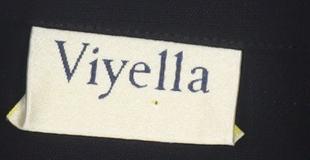 Viyella Women's Black Jacket Size 14 Button Casual