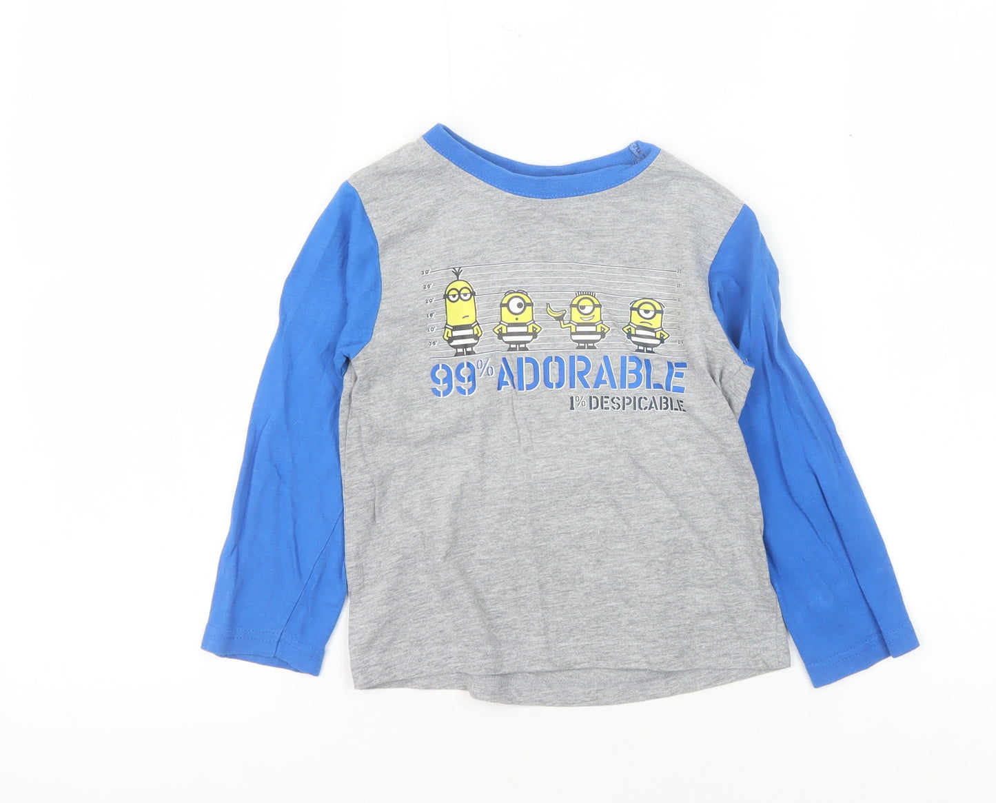 Illumination Boys Grey & Blue Despicable Me Pyjama Top 4 Years