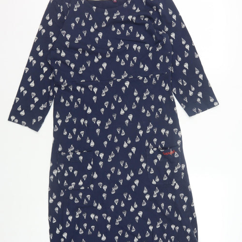 Weird Fish Women's Blue Dress Size 8
