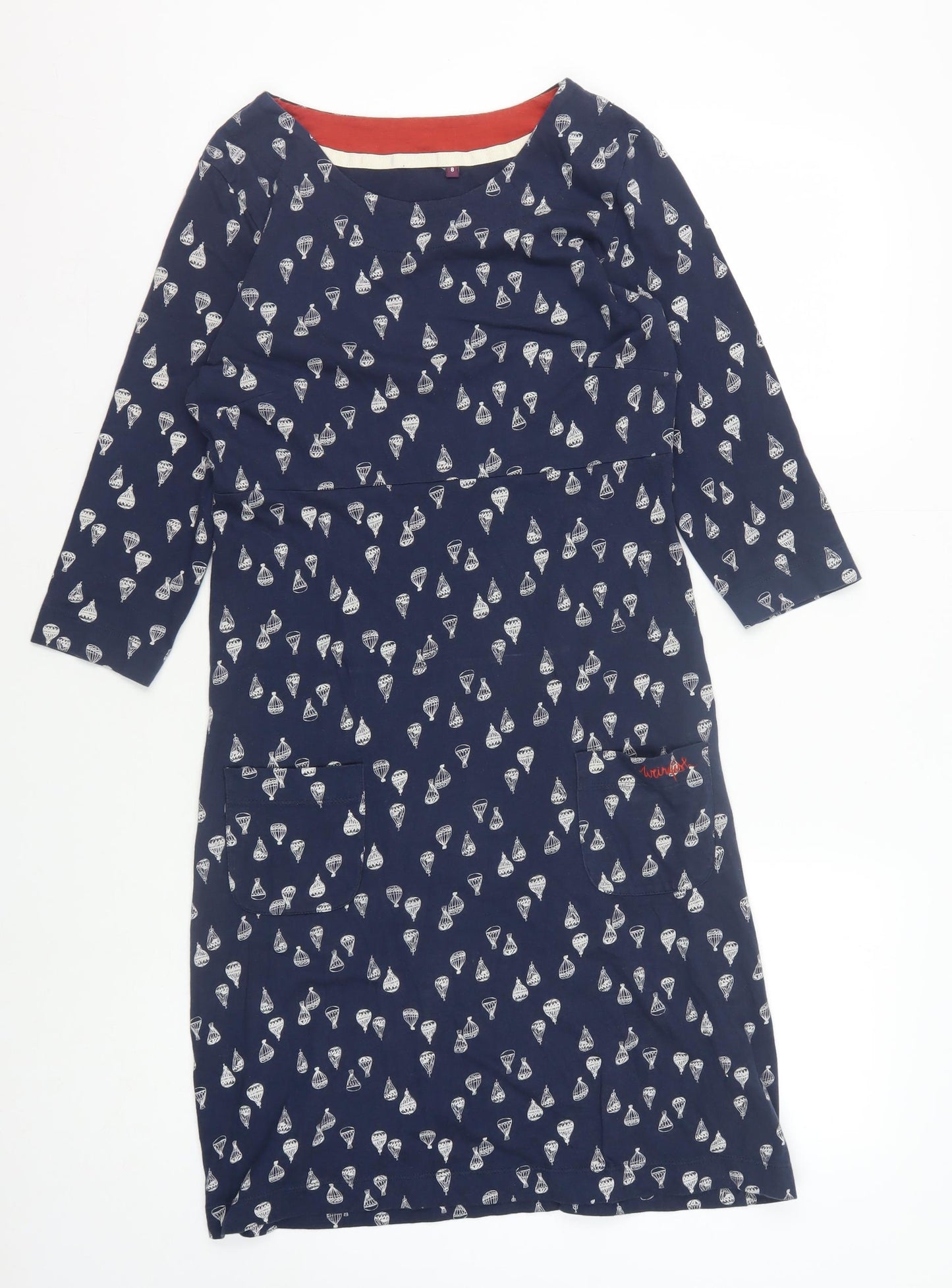 Weird Fish Women's Blue Dress Size 8