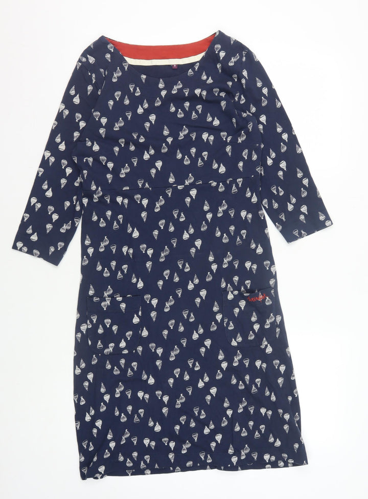 Weird Fish Women's Blue Dress Size 8
