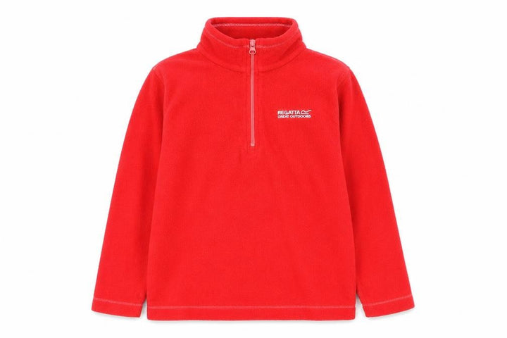Regatta Girls Red Fleece 1/4 Zip Sweatshirt - Size 7-8 Years