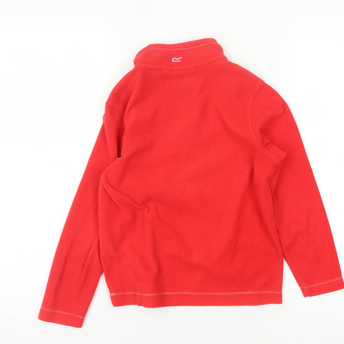 Regatta Girls Red Fleece 1/4 Zip Sweatshirt - Size 7-8 Years
