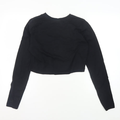 Fila Women's Black Cropped Long Sleeve T-Shirt
