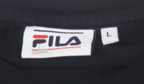 Fila Women's Black Cropped Long Sleeve T-Shirt