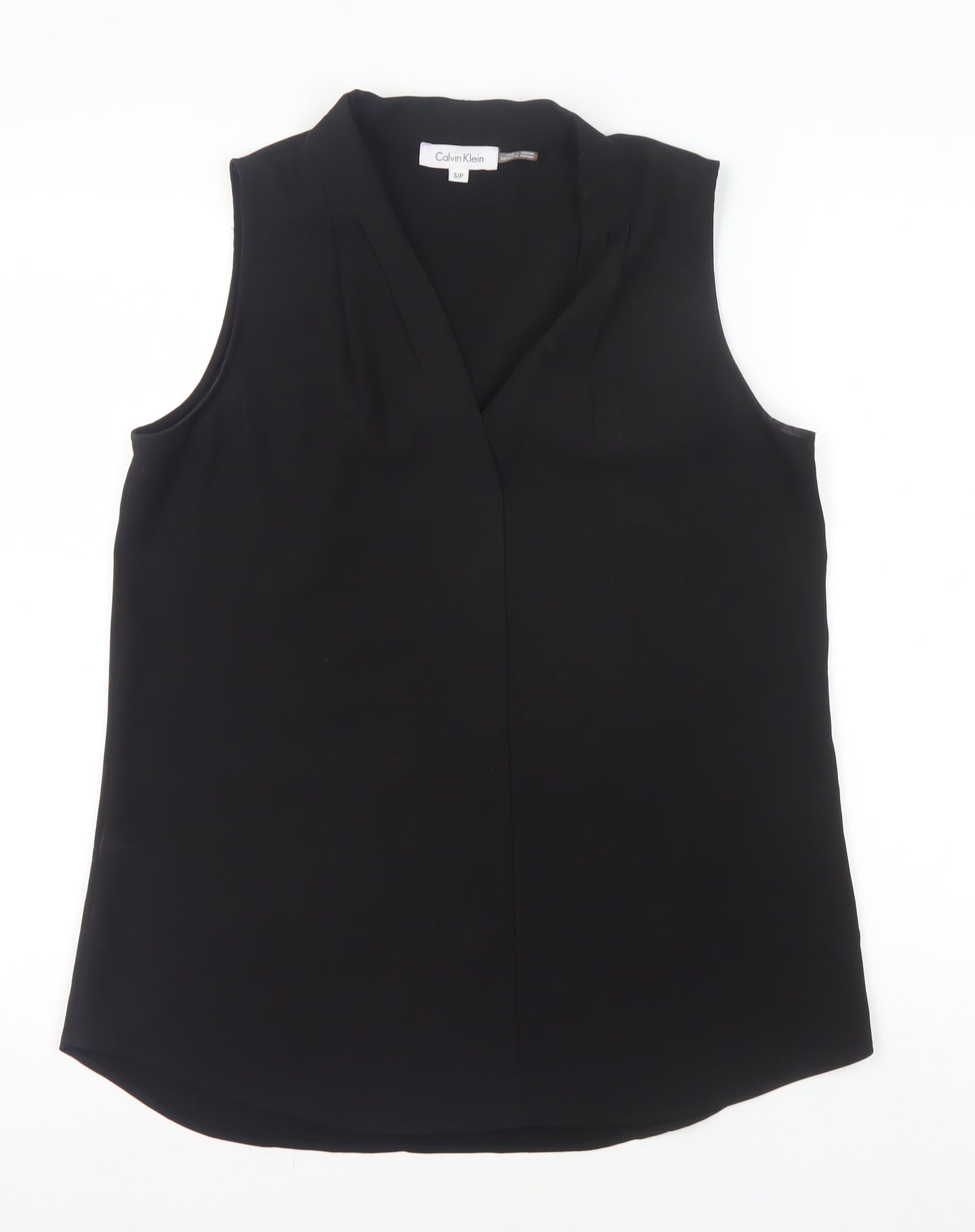 Calvin Klein Women’s Black Sleeveless V-Neck Blouse