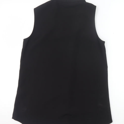 Calvin Klein Women’s Black Sleeveless V-Neck Blouse