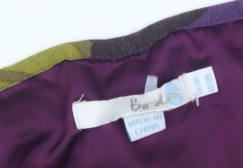 Boden Women's Purple Floral Belted Dress US10
