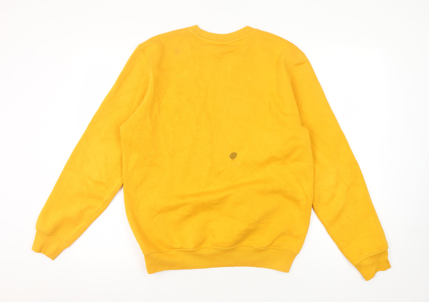 Champion Men's Yellow Logo Pullover Sweatshirt S