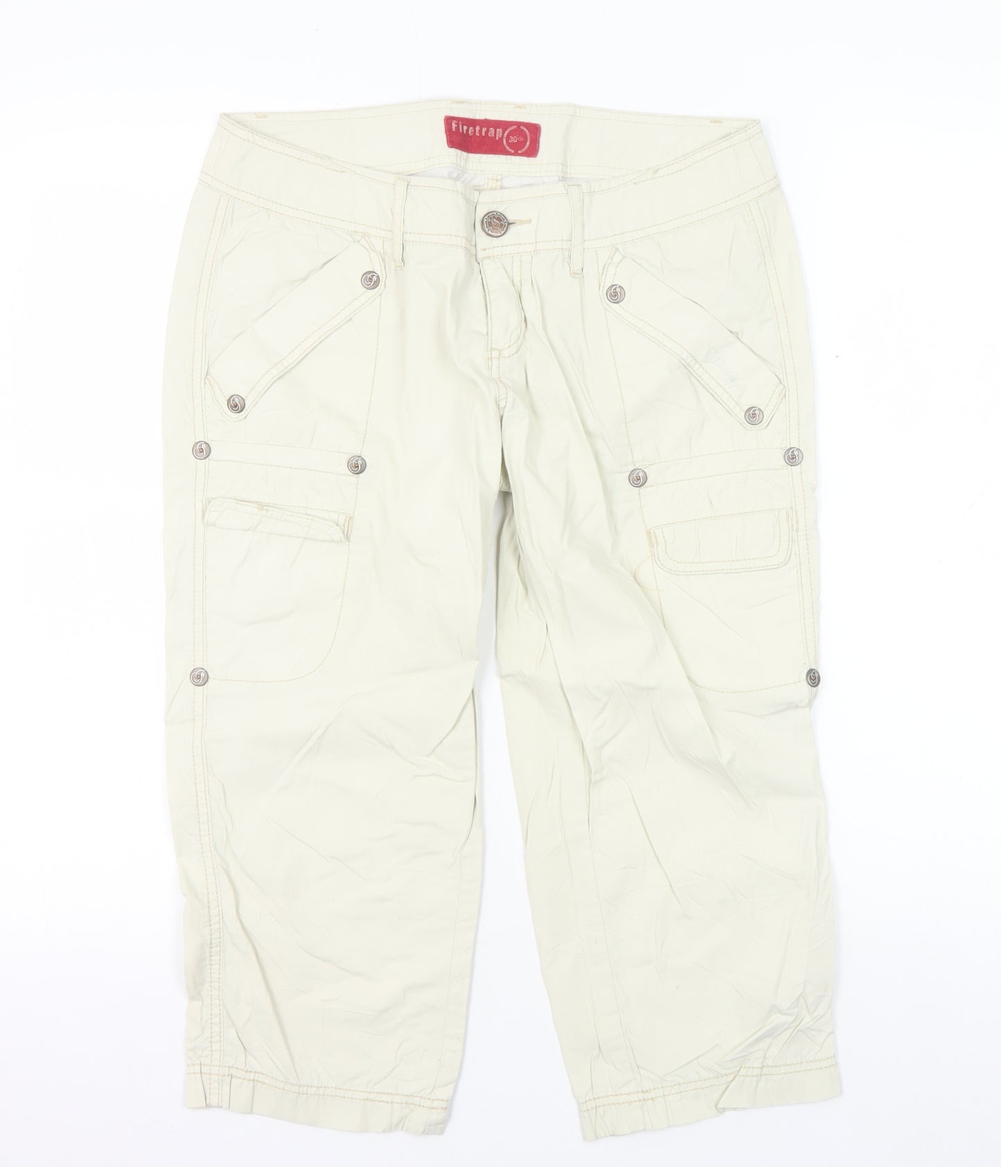 Firetrap Women's Beige Cargo Trousers, Size 8 Casual Style